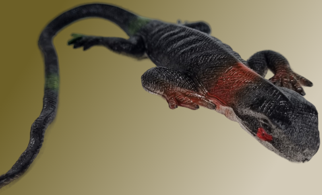 Антистресс игрушка ящерица темная