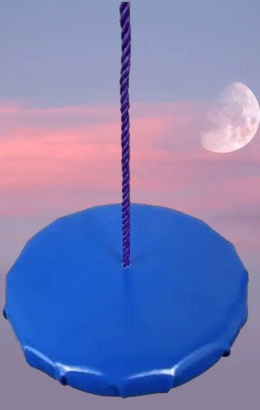 Качели ДИСК деревянные подвесные мягкие