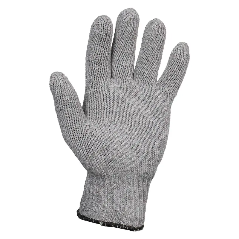 Перчатки трикотажные ХБ двойн., серые, (5 пар) 7,5 класс/115г