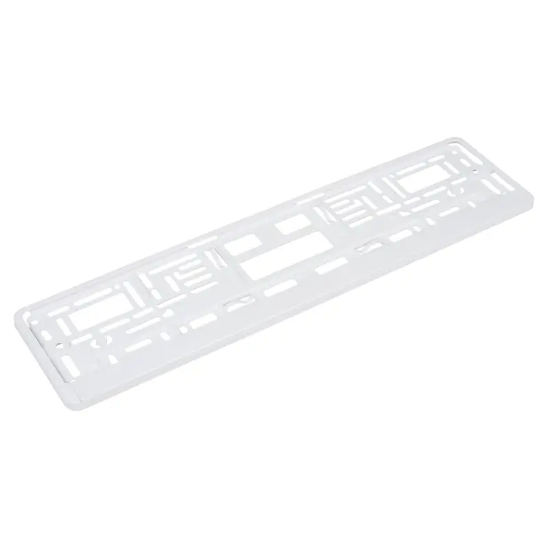 Рамка под номерной знак "Белая", с планкой