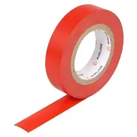 Изолента ПВХ, красная, 15 мм*10 м