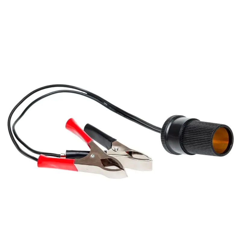 Удлинитель переходник прикуривателя с крокодилами 5А, кабель 30 см