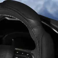 Оплетка на руль, спонжевая, черная, 38 см / M