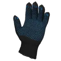 Перчатки трикотажные ХБ с ПВХ покрытием, двойн., черные, (5 пар)