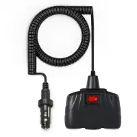 Разветвитель прикуривателя 2 гнезда 8А + 2USB с витым шнуром