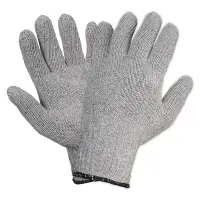 Перчатки трикотажные ХБ двойн., серые, (5 пар) 7,5 класс/115г