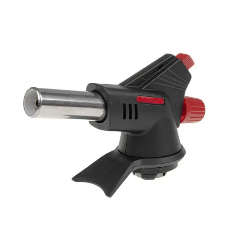 Газовая горелка-насадка с пьезоподжигом на цанговый баллон под углом