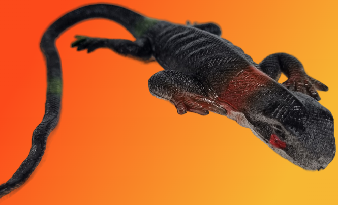 Антистресс игрушка ящерица темная