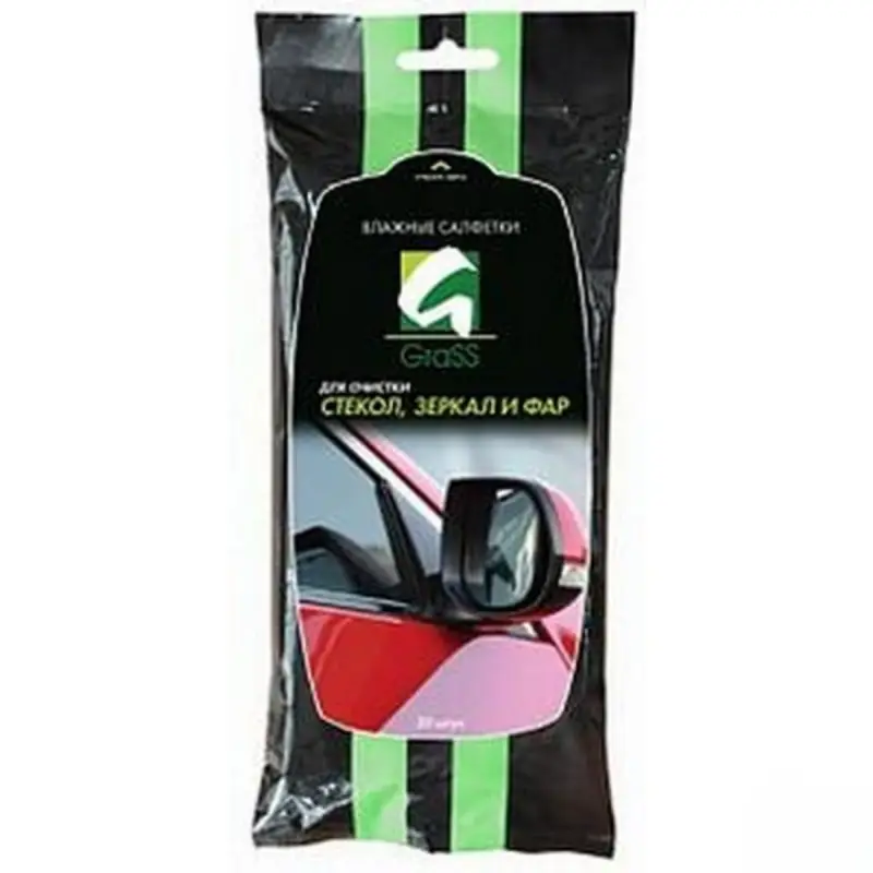 Салфетка влажная для очистки стекол, зеркал и фар
