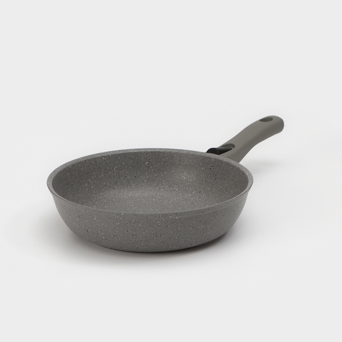 Сковорода, d=24 см, съёмная ручка, стеклянная крышка, антипригарное покрытие, цвет светлый мрамор Сковорода, d=24 см, съёмная ручка, стеклянная крышка, антипригарное покрытие, цвет светлый мрамор