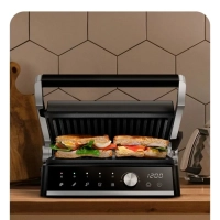 Электрогриль КТ-4601 двусторонний гриль электрический 2000Вт