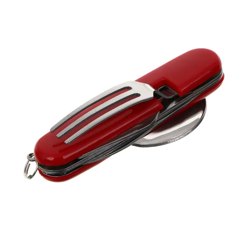 РОКОТ Набор туристический: нож, ложка, вилка, открывалка; нерж. сталь