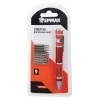 ЕРМАК Отвертка для точных работ в форме ручки с битами, сталь