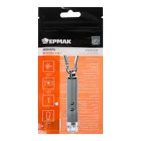 ЕРМАК Фонарик-брелок на карабине 1 LED + УФ + лазер, 3xLR44, алюминий, 6,6х1,2 см