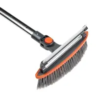 ЕРМАК Щетка для уборки снега со скребком, телескопическая, премиальная, силиконовый