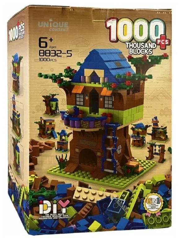 Конструктор Дом на дереве 6в1 1000 деталей