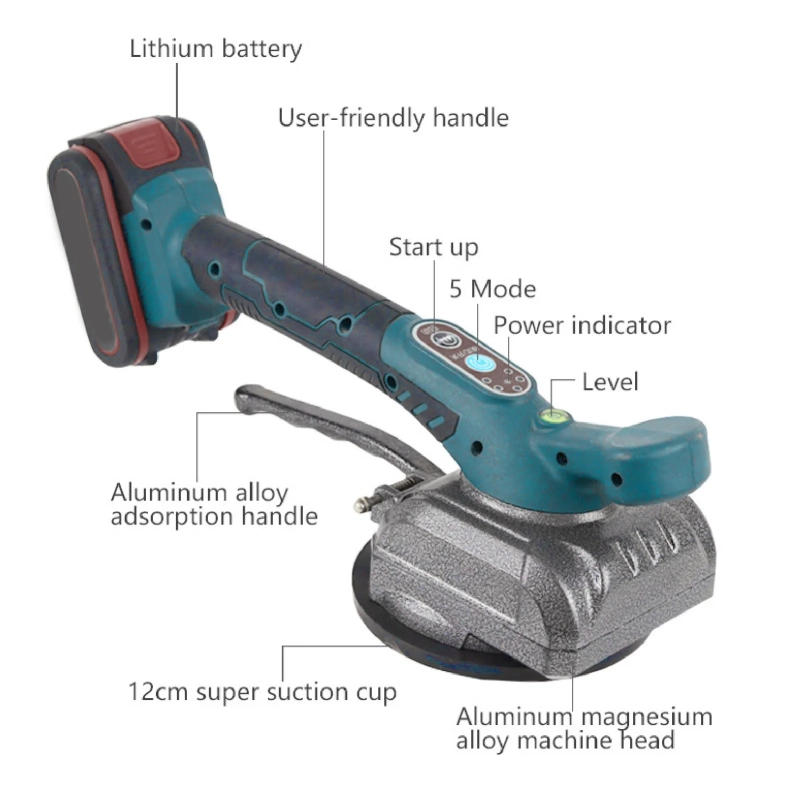 Виброприсоска для укладки плитки 2 аккумулятора