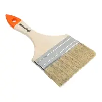 ЕРМАК/HEADMAN Кисть малярная плоская "Бейсик" нат. щетина 4" (100мм)