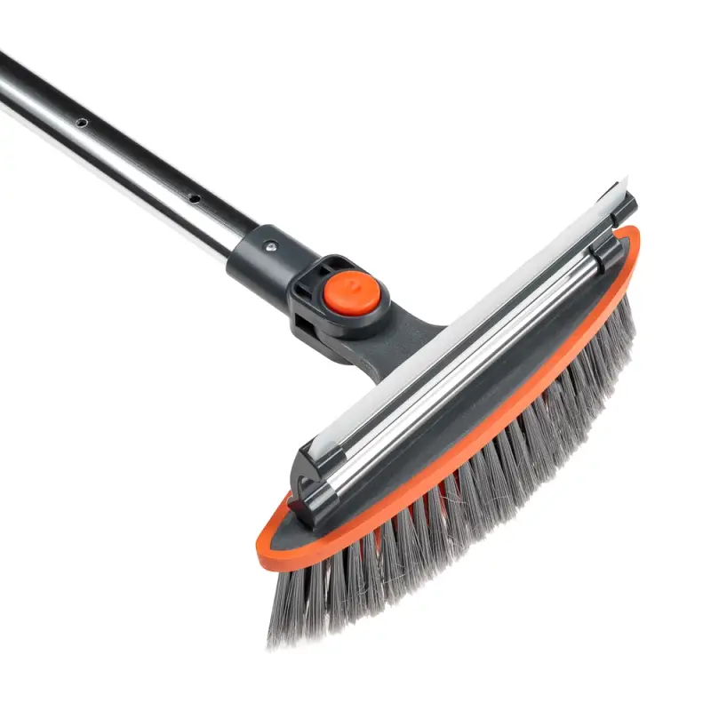 ЕРМАК Щетка для уборки снега со скребком, телескопическая, премиальная, силиконовый