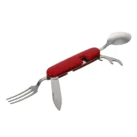 РОКОТ Набор туристический: нож, ложка, вилка, открывалка; нерж. сталь