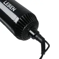 LEBEN Фен-щетка для волос, 1000Вт, 3 темп. реж., 2 скорости, автомат. вращение НТ-1002