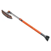 ЕРМАК Щетка для уборки снега со скребком, телескопическая, премиальная, силиконовый
