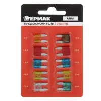 ЕРМАК Предохранители флажковые MINI 5-30 А, набор 10 шт