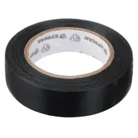 ЕРМАК Изолента ПВХ в/с черная, шир. 15+-2мм, 10м, толщ 0,15мм