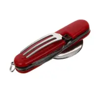 РОКОТ Набор туристический: нож, ложка, вилка, открывалка; нерж. сталь