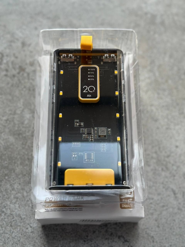 Повербанк прозрачный 20000 mAh