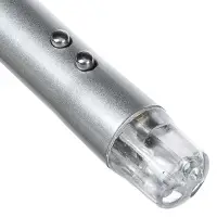 ЕРМАК Фонарик-брелок на карабине 1 LED + УФ + лазер, 3xLR44, алюминий, 6,6х1,2 см