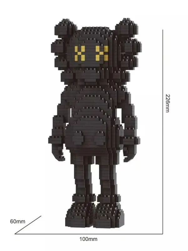 Конструктор 3D Kaws, черный, 1326 деталей