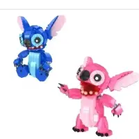 Конструктор 3D модель - голубой стич, 316 детали