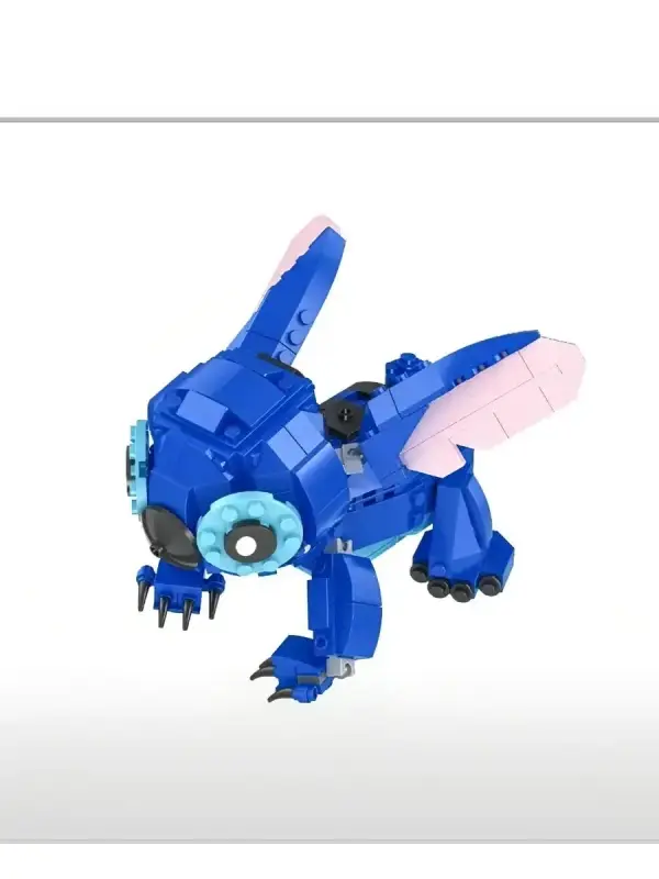 Конструктор 3D модель - голубой стич, 316 детали