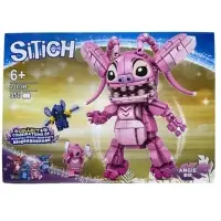 Конструктор 3D модель, розовый Стич Ангел - 316 деталей