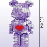 Конструктор 3D модель Бирбрик, фиолетовый, 686 деталей