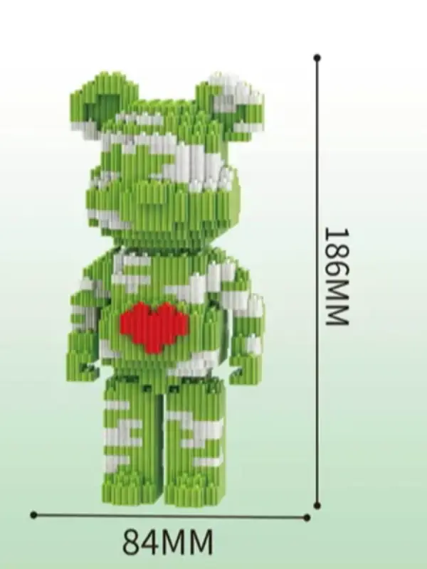 Конструктор 3D модель Бирбрик, зеленый, 686 деталей