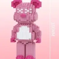 Конструктор 3D модель Бирбрик, розовый, 586 деталей