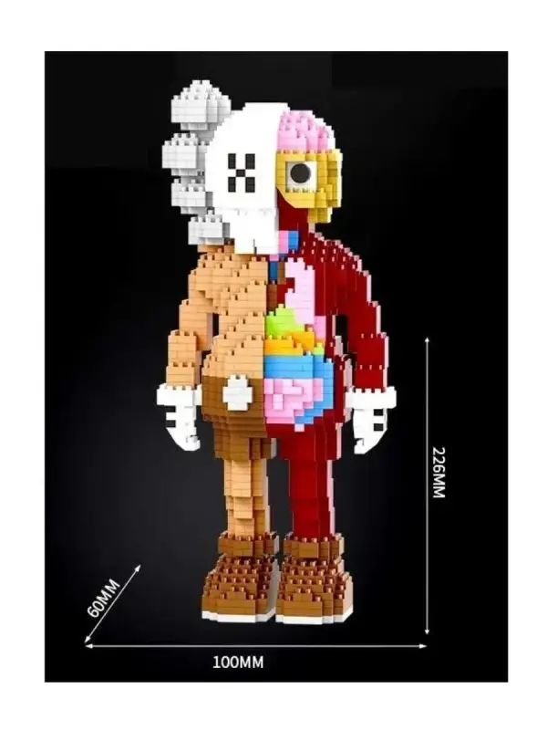 Конструктор Коллекционная 3D модель Kaws, 1315 деталей