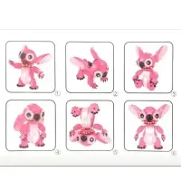 Конструктор 3D модель, розовый Стич Ангел - 316 деталей