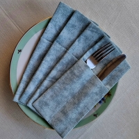 Конверты для сервировки мрамор бирюза 4 шт.