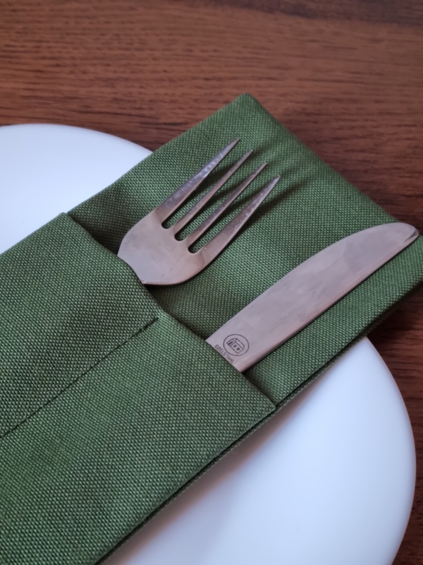 Конверты для сервировки зеленые 4 шт.