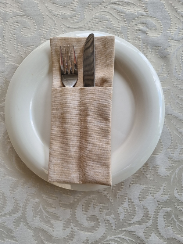 Конверты для сервировки мармор бежевый 4 шт.