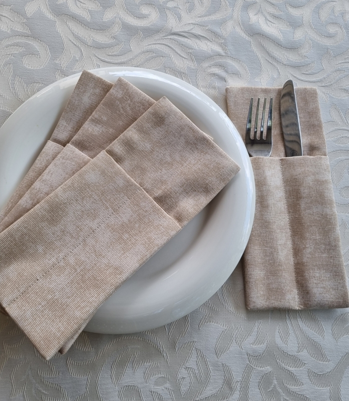 Конверты для сервировки мармор бежевый 4 шт.