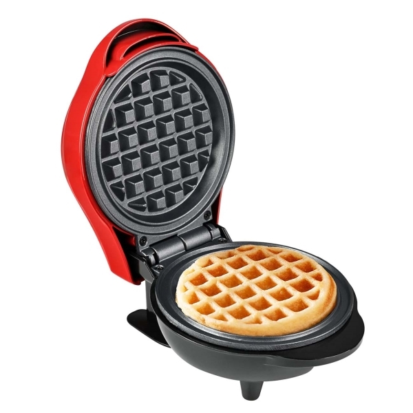 Вафельница электрическая, 550 Вт, цвет красный