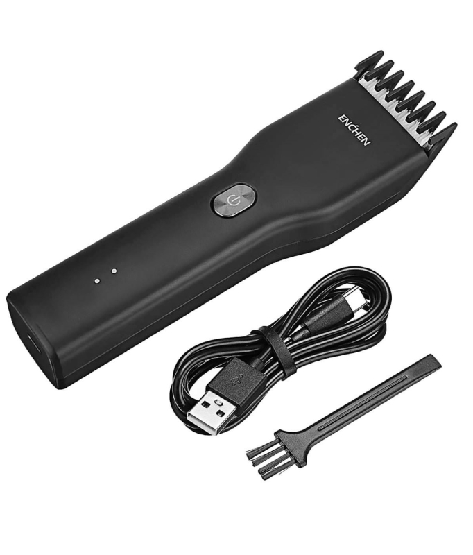 Профессиональная беспроводная машинка для стрижки волос и бороды, триммер для бритья Enchen Boost, мужская черная