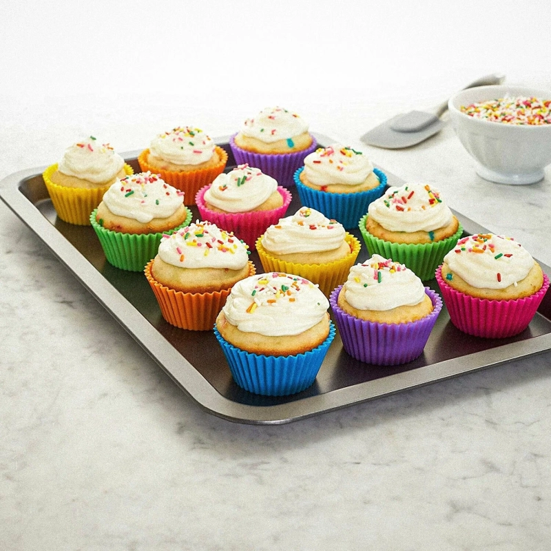 Силиконовые формы для выпечки Homeve, многоразовые, 7 см, 12 шт Силиконовые формы для выпечки Homeve, многоразовые, 7 см, 12 шт