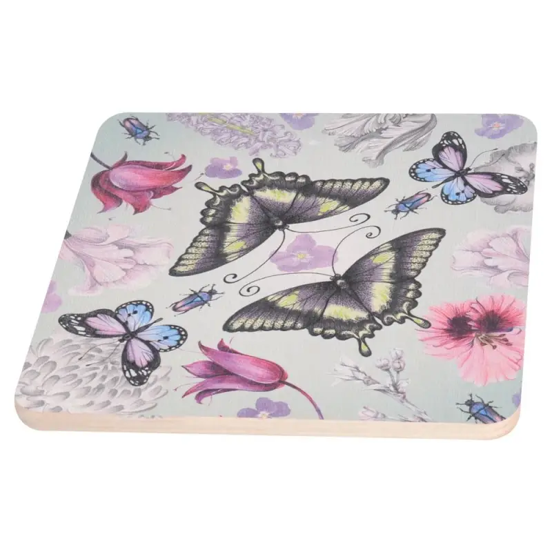Подставка под горячее Бабочки 14х14см (ассортимент)