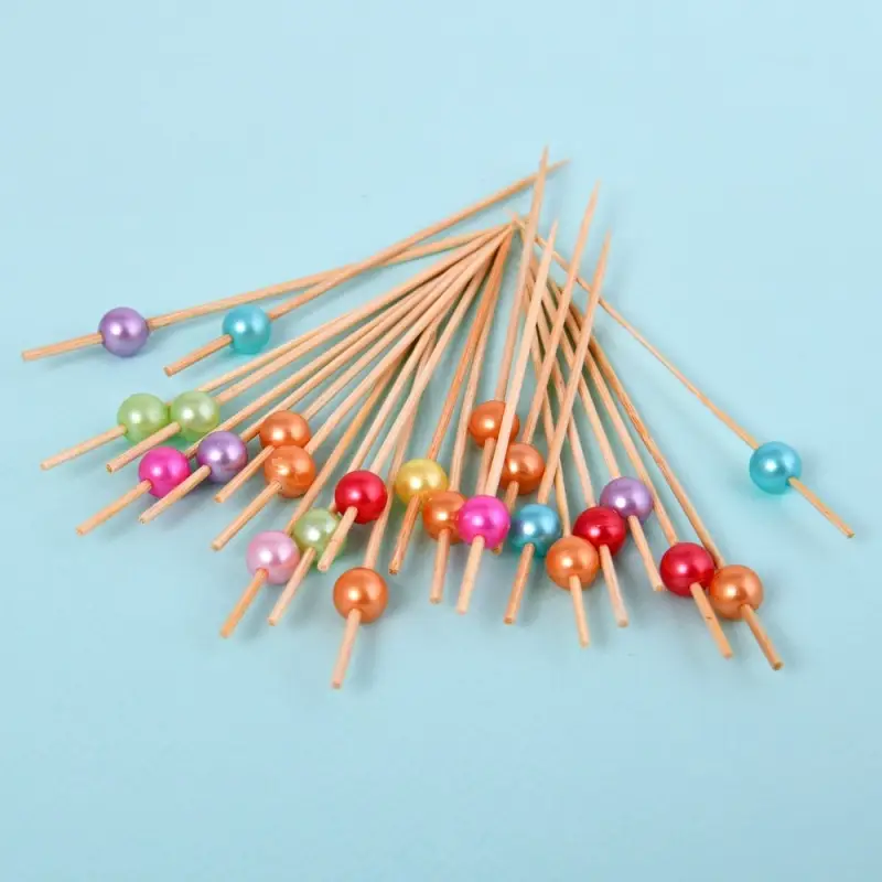 Шпажки для канапе Яркие бусинки набор 24 шт