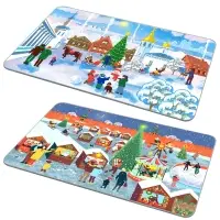 Доска разделочная Подставка под горячее Зимние города 18х28 см (ассортимент)